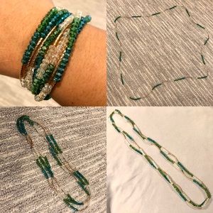 Multi-Way Crystal & Gold Necklace/Bracelet